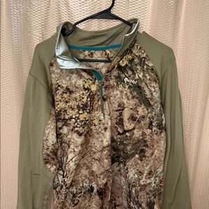 Cabela's Olive and Camo Quarter-Zip Pullover